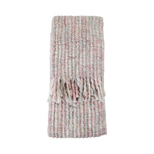 Flora Space Dyed Throw - Blush